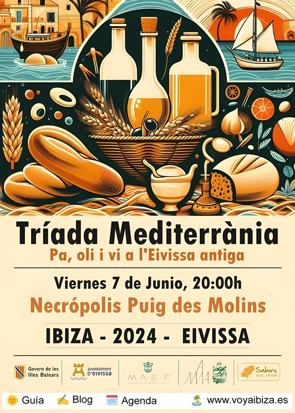 Tríada Mediterrània Ibiza 2024. Pa, oli i vi Eivissa antiga