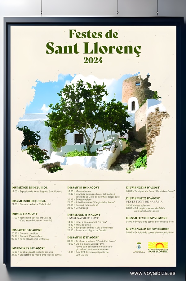 Fiestas de San Lorenzo 2024. Festes de Sant Llorenç. Ibiza (Eivissa)