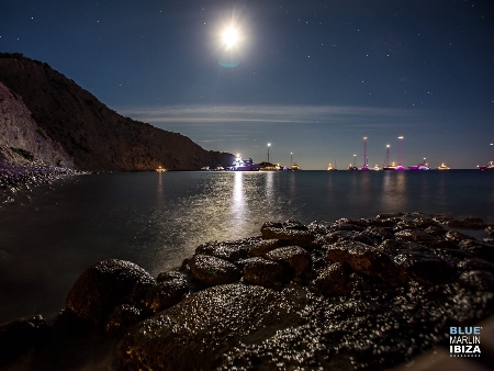 Cala Jondal, Ibiza: Vista nocturna