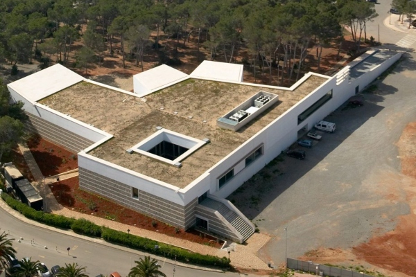 Vista aérea del Palacio de Congresos de Ibiza, Santa Eulalia