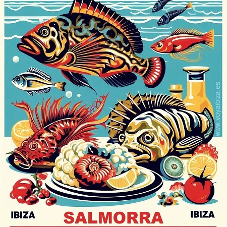 Salmorra de pescado. Peix en Salmorra. Gastronomía de Ibiza