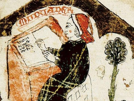 Códex del siglo XIV de la Crónica de Ramon Muntaner en la Biblioteca de el Escorial
